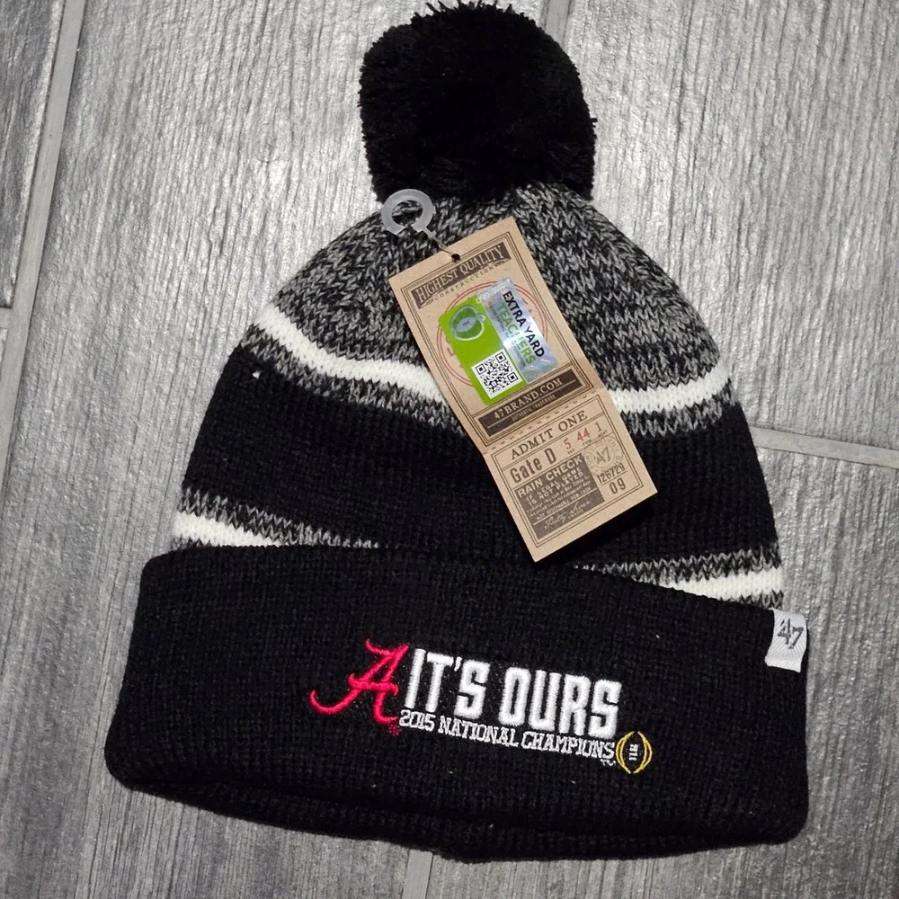 Alabama Crimson Tide 47 Brand 2015 National Champions Beanie Hat Cap‎